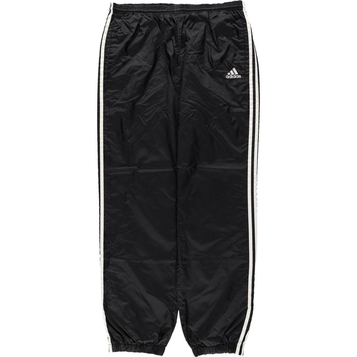 Vintage 90s-00'S Adidas nylon pants, crinkle pants, men's size L Nylon black type Vintage Second Hand