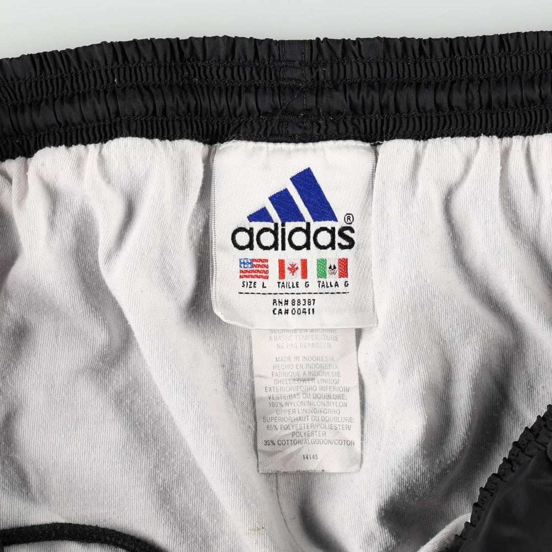 Vintage 90s-00'S Adidas nylon pants, crinkle pants, men's size L Nylon black type Vintage Second Hand