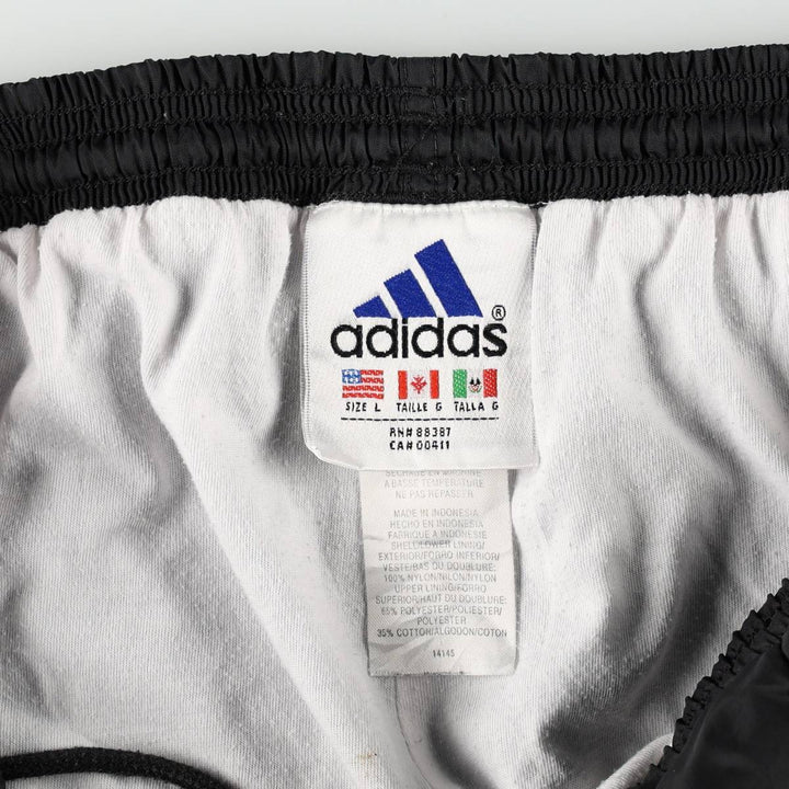 Vintage 90s-00'S Adidas nylon pants, crinkle pants, men's size L Nylon black type Vintage Second Hand