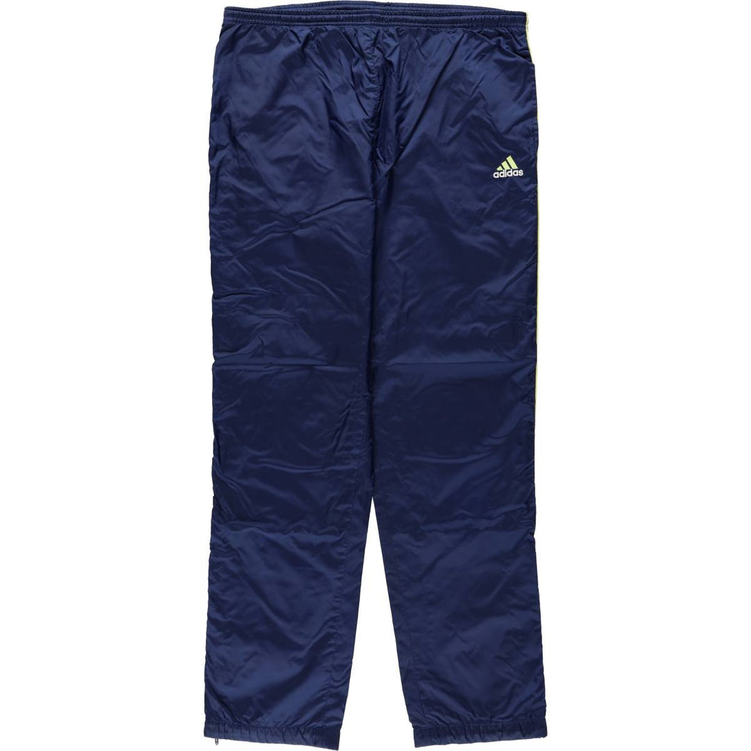 Vintage 90s-00'S Adidas nylon pants, crinkle pants, men's size M Nylon navy blue type Vintage Second Hand