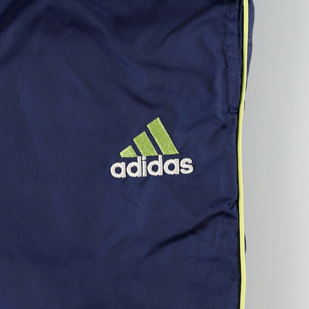 Vintage 90s-00'S Adidas nylon pants, crinkle pants, men's size M Nylon navy blue type Vintage Second Hand