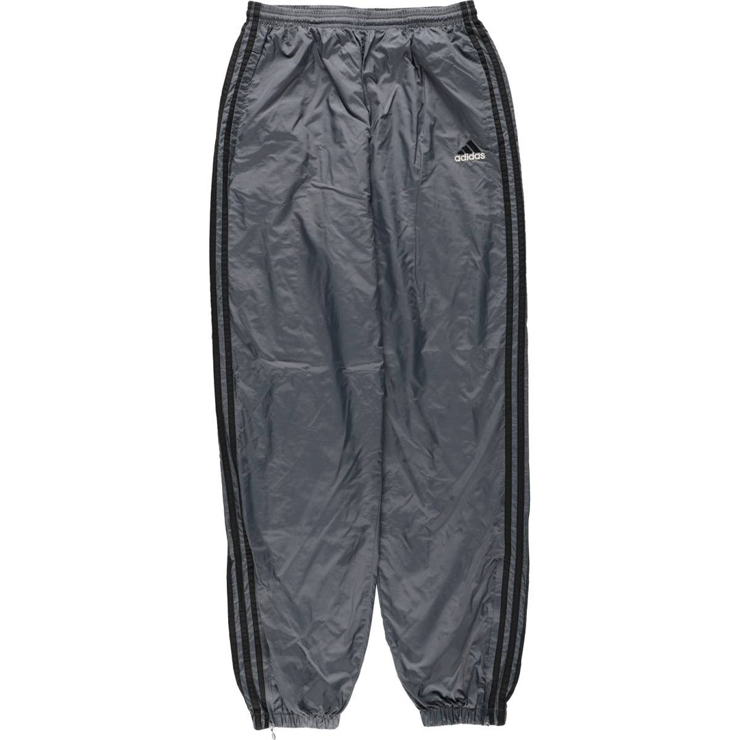 Vintage 90s-00'S Adidas nylon pants, crinkle pants, men's size L Nylon gray type Vintage Second Hand