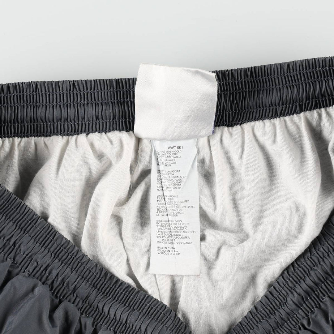 Vintage 90s-00'S Adidas nylon pants, crinkle pants, men's size L Nylon gray type Vintage Second Hand