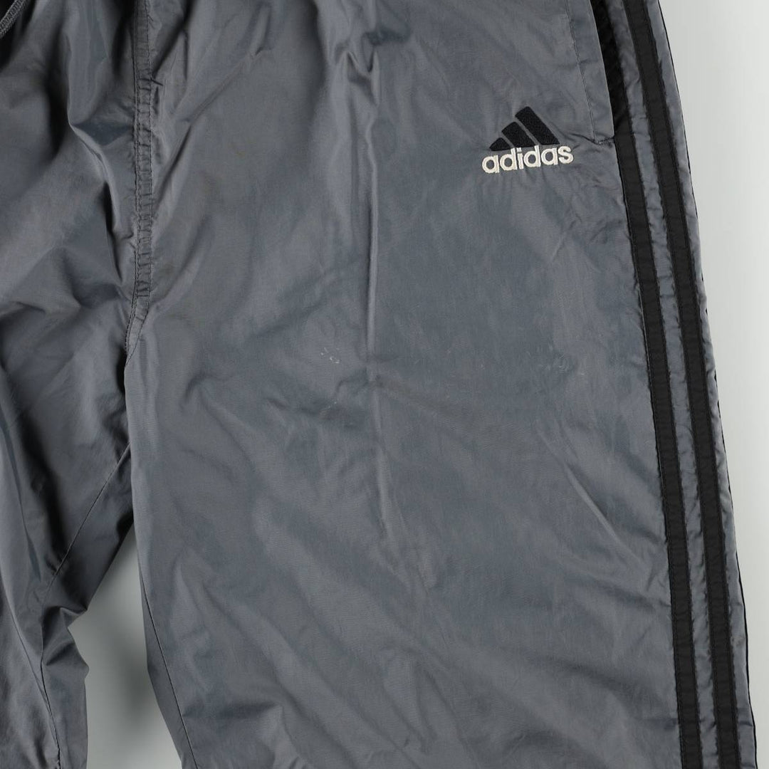 Vintage 90s-00'S Adidas nylon pants, crinkle pants, men's size L Nylon gray type Vintage Second Hand