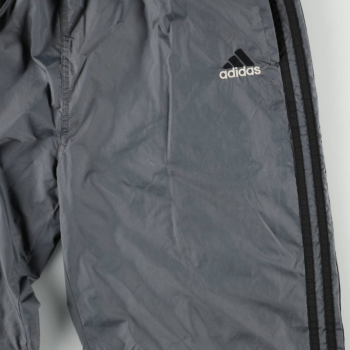 Vintage 90s-00'S Adidas nylon pants, crinkle pants, men's size L Nylon gray type Vintage Second Hand