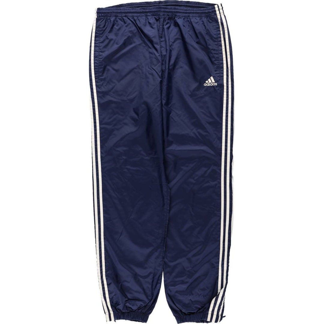 Vintage 90s-00'S Adidas nylon pants, crinkle pants, men's size L Nylon navy blue type Vintage Second Hand