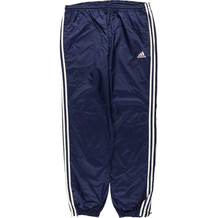 Vintage 90s-00'S Adidas nylon pants, crinkle pants, men's size L Nylon navy blue type Vintage Second Hand