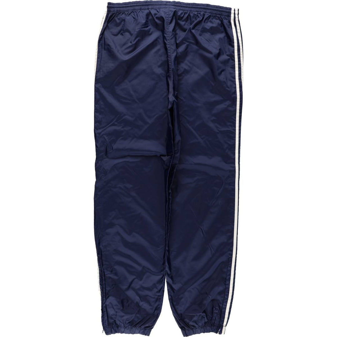 Vintage 90s-00'S Adidas nylon pants, crinkle pants, men's size L Nylon navy blue type Vintage Second Hand