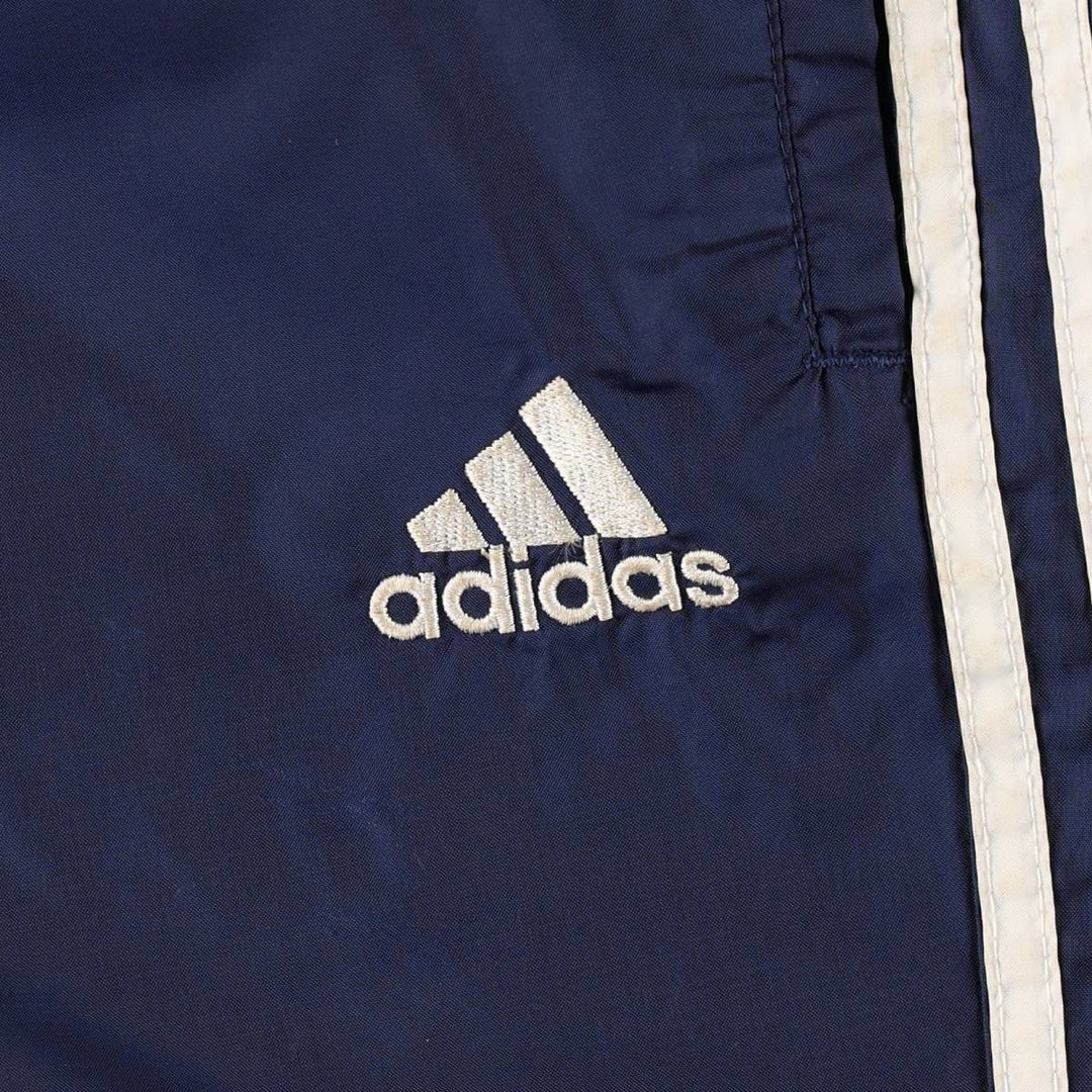 Vintage 90s-00'S Adidas nylon pants, crinkle pants, men's size L Nylon navy blue type Vintage Second Hand