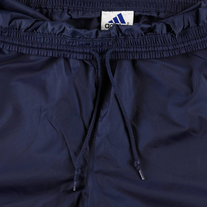 Vintage 90s-00'S Adidas nylon pants, crinkle pants, men's size L Nylon navy blue type Vintage Second Hand