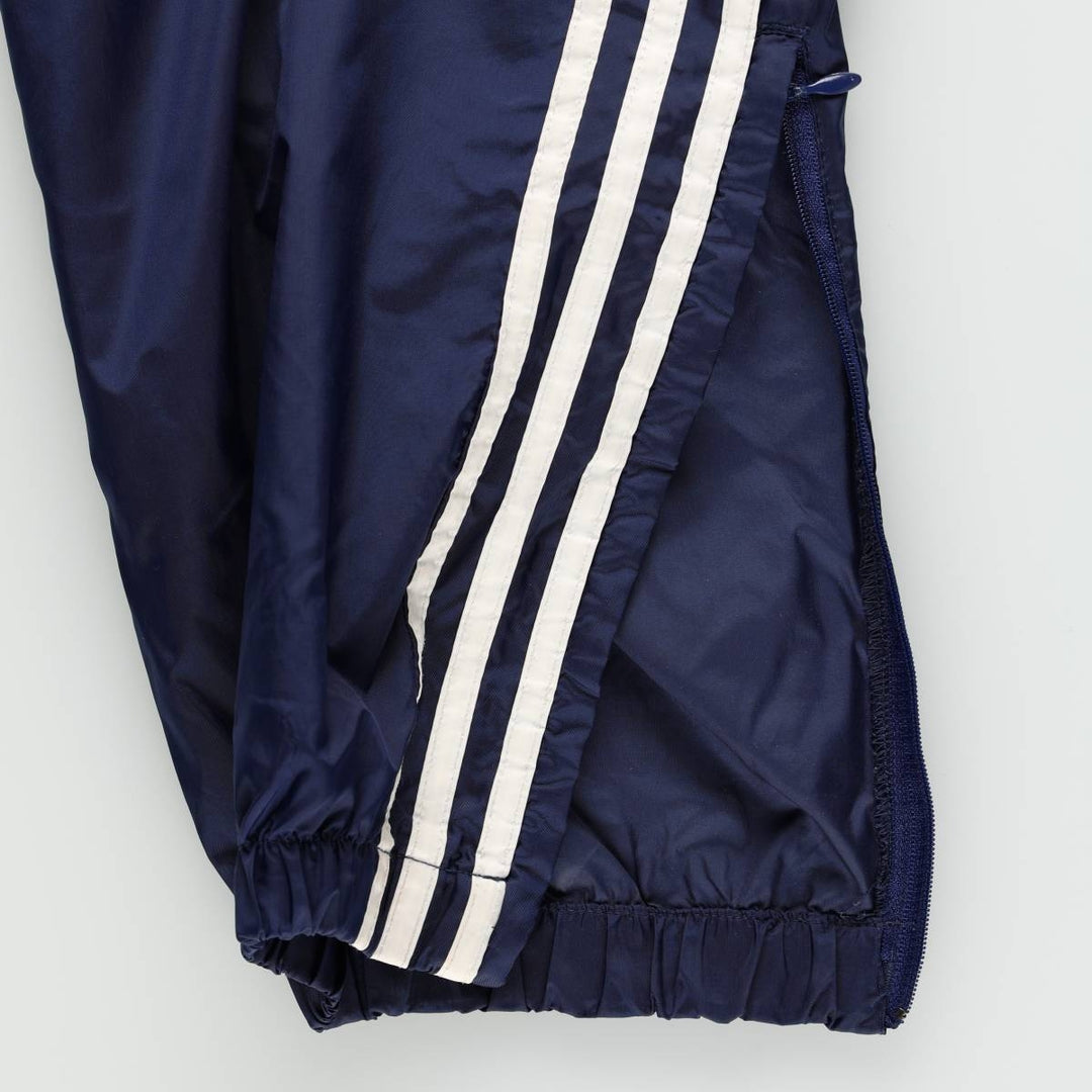 Vintage 90s-00'S Adidas nylon pants, crinkle pants, men's size L Nylon navy blue type Vintage Second Hand