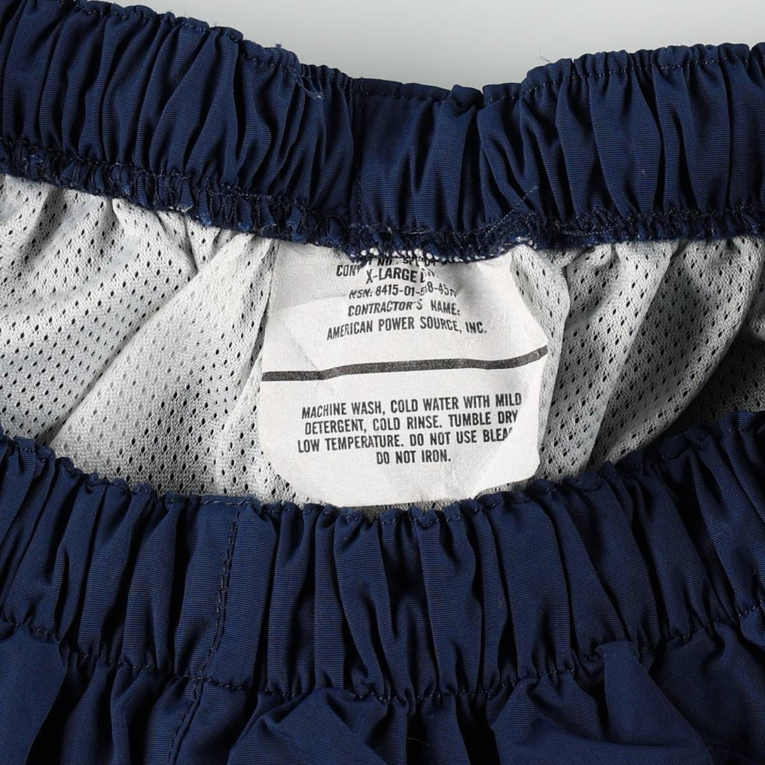 Genuine US Military Issue PTU Training Pants, Nylon Pants, Made in USA, X-LARGE LONG (Equivalent to Men's XL) Nylon navy blue type Vintage Second Hand