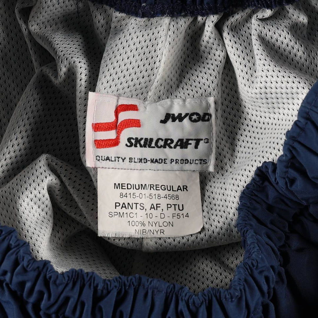 US Military Issue SKILCRAFT PANTS AF PTU Training Pants Nylon Pants Medium Nylon navy blue type Vintage Second Hand
