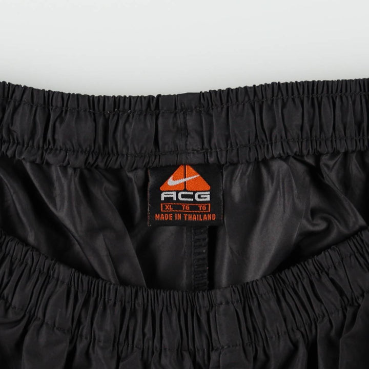 90'S Nike ACG Warm-up Pants, Nylon Pants, Windbreaker Pants, Men's XL Equivalent, Vintage polyester black type Vintage Second Hand