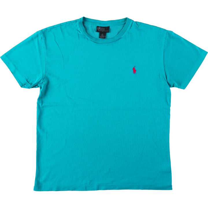 Ralph Lauren POLO by Ralph Lauren Short-Sleeve T-Shirt with One-Point Logo Pocket, Men's Size S (approx.) cotton turquoise blue Vintage Second Hand