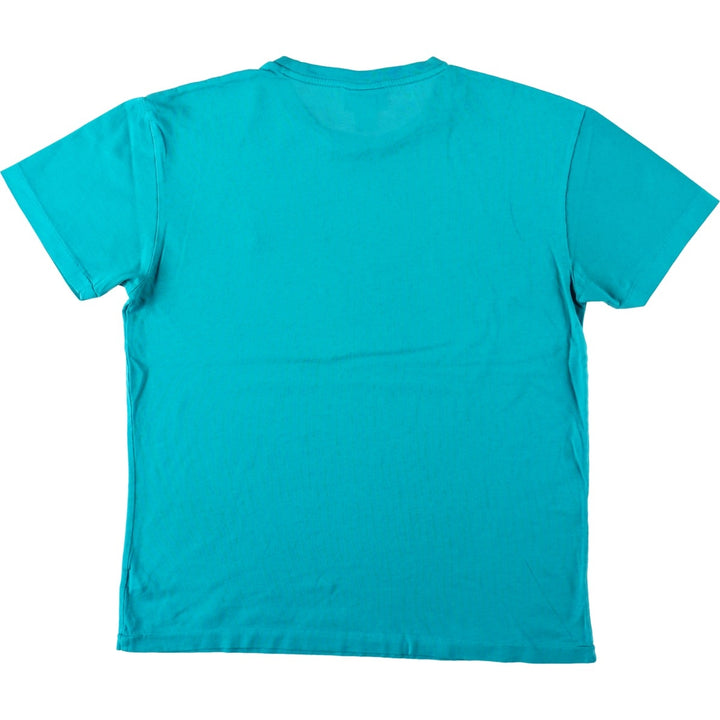 Ralph Lauren POLO by Ralph Lauren Short-Sleeve T-Shirt with One-Point Logo Pocket, Men's Size S (approx.) cotton turquoise blue Vintage Second Hand