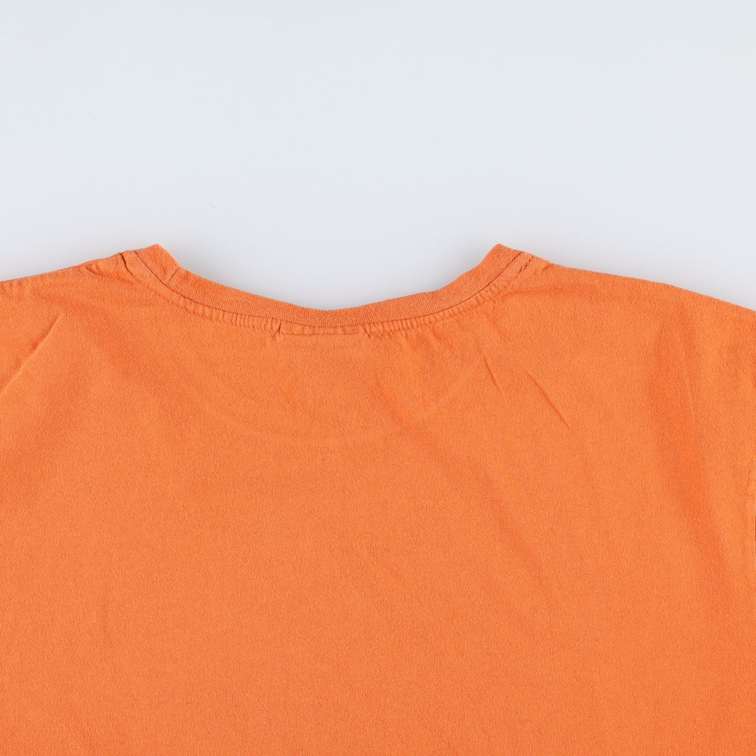 Ralph Lauren POLO by Ralph Lauren Short-Sleeve T-Shirt with One-Point Logo, Men's Size XL (approx.) cotton orange type Vintage Second Hand