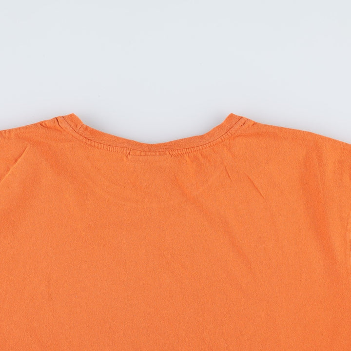 Ralph Lauren POLO by Ralph Lauren Short-Sleeve T-Shirt with One-Point Logo, Men's Size XL (approx.) cotton orange type Vintage Second Hand