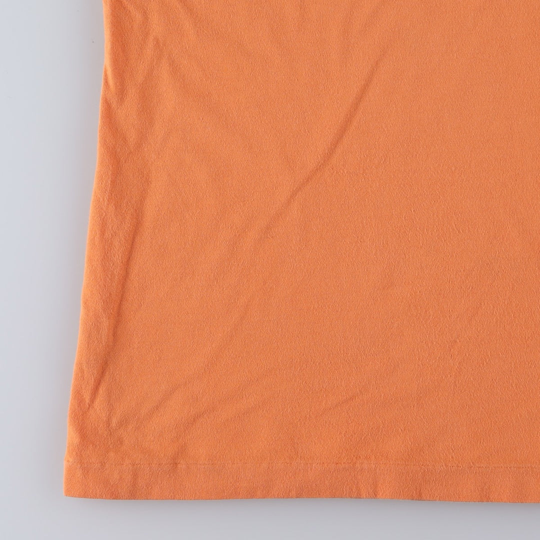 Ralph Lauren POLO by Ralph Lauren V-neck short-sleeved T-shirt with a single logo, men's size M (approx.) cotton orange type Vintage Second Hand