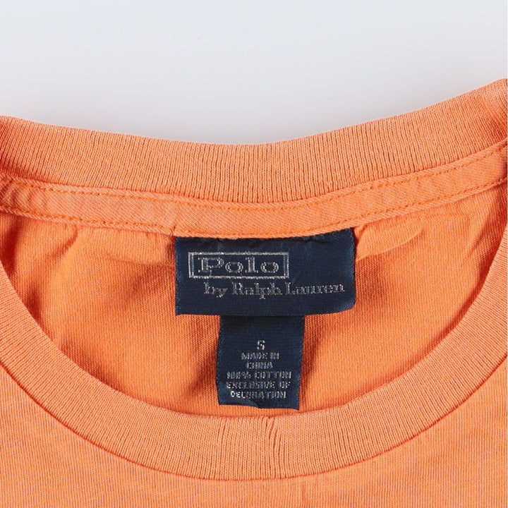 Ralph Lauren POLO by Ralph Lauren Short Sleeve Logo T-Shirt Men's S cotton orange type Vintage Second Hand