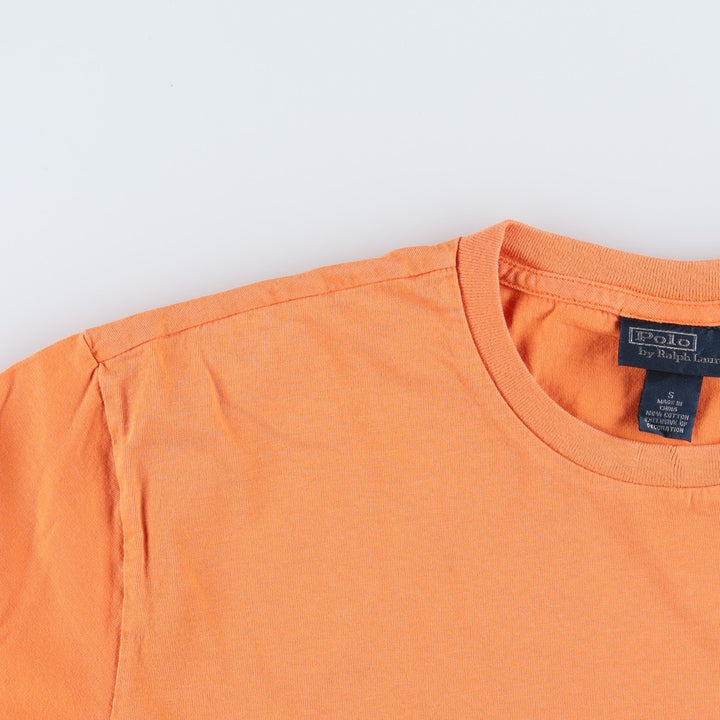 Ralph Lauren POLO by Ralph Lauren Short Sleeve Logo T-Shirt Men's S cotton orange type Vintage Second Hand