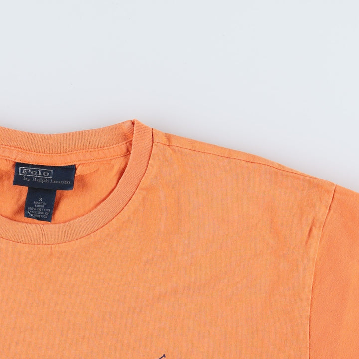 Ralph Lauren POLO by Ralph Lauren Short Sleeve Logo T-Shirt Men's S cotton orange type Vintage Second Hand