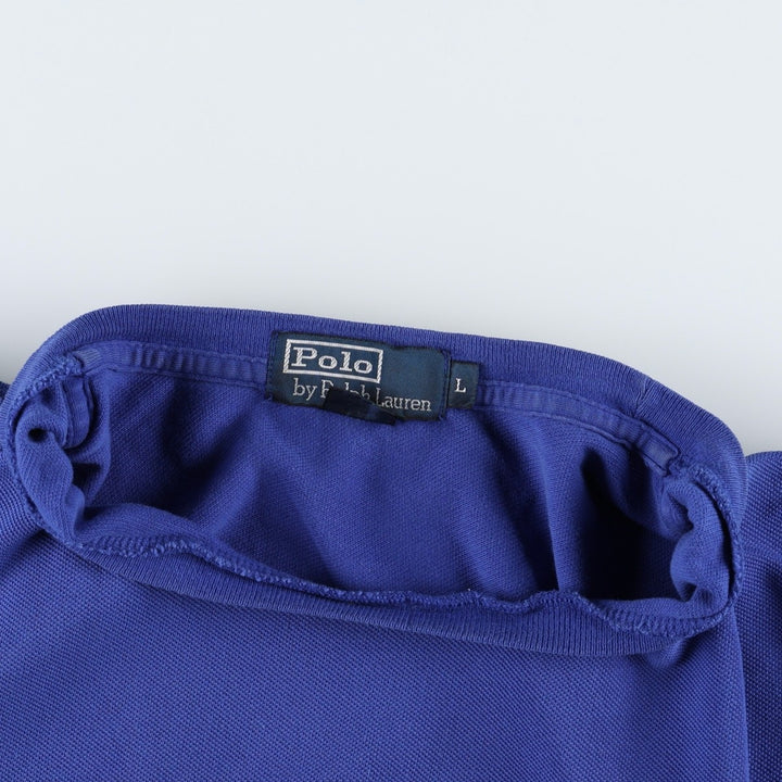 Ralph Lauren POLO by Ralph Lauren short sleeve one point logo T-shirt men's L size cotton blue type Vintage Second Hand