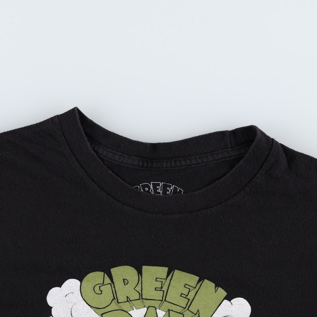 GREEN DAY Green Day Band T-shirt Band T Men's S size cotton black type Vintage Second Hand