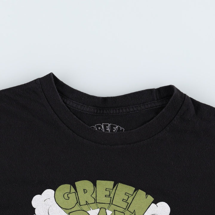 GREEN DAY Green Day Band T-shirt Band T Men's S size cotton black type Vintage Second Hand