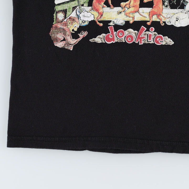 GREEN DAY Green Day Band T-shirt Band T Men's S size cotton black type Vintage Second Hand