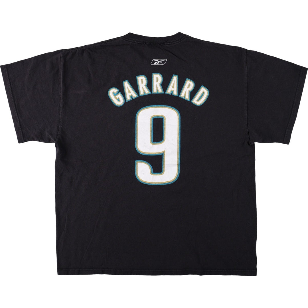 Reebok Jacksonville Jaguars David Garrard Sports Print T-Shirt, Men's Size L (approx.) cotton black type Vintage Second Hand