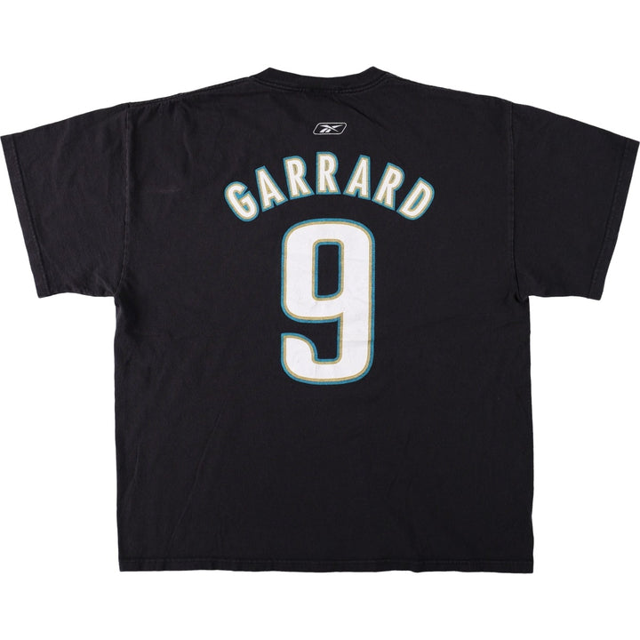 Reebok Jacksonville Jaguars David Garrard Sports Print T-Shirt, Men's Size L (approx.) cotton black type Vintage Second Hand