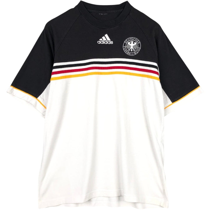 Adidas logo T-shirt, men's XL size unclear white type Vintage Second Hand