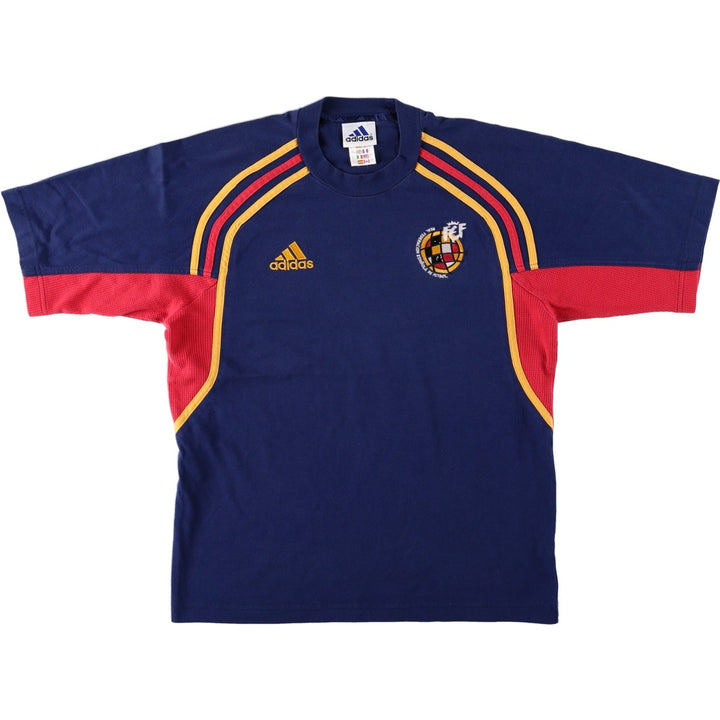 Adidas Spain National Team Raul Gonzalez Soccer Jersey Game Shirt Men's Size S (Equivalent) Vintage cotton navy blue type Vintage Second Hand