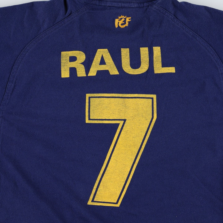 Adidas Spain National Team Raul Gonzalez Soccer Jersey Game Shirt Men's Size S (Equivalent) Vintage cotton navy blue type Vintage Second Hand
