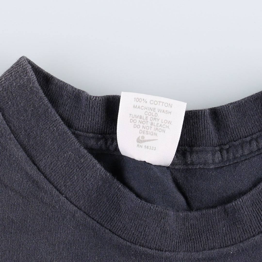 90'S Nike Bo Jackson sports t-shirt, silver tag, made in USA, men's size L equivalent, vintage. cotton navy blue type Vintage Second Hand