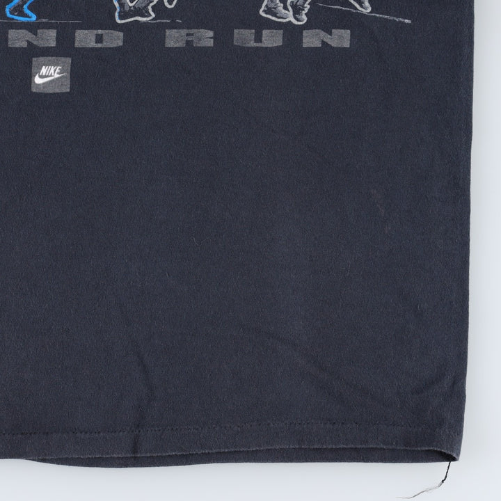 90'S Nike Bo Jackson sports t-shirt, silver tag, made in USA, men's size L equivalent, vintage. cotton navy blue type Vintage Second Hand