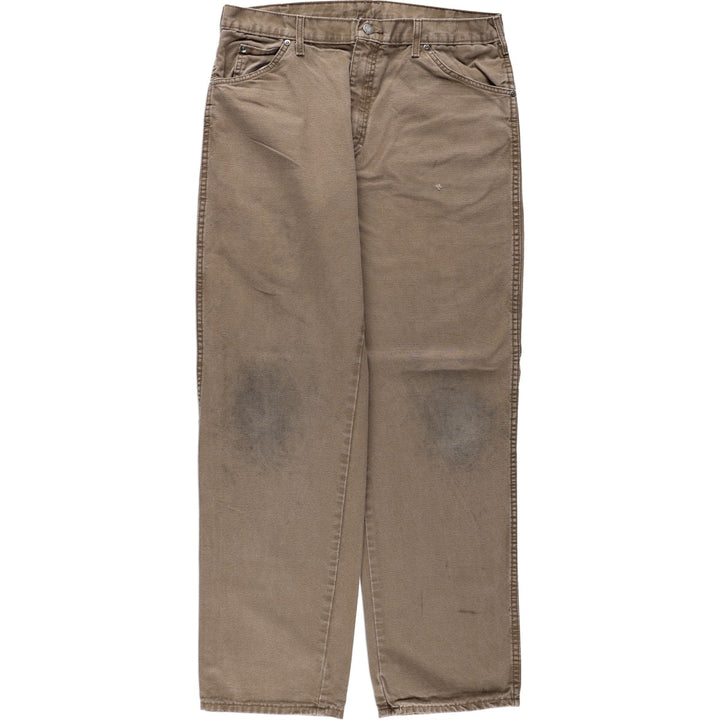 Dickies Relaxed Fit Duck Work Pants Men's W34 cotton brown type Vintage Second Hand