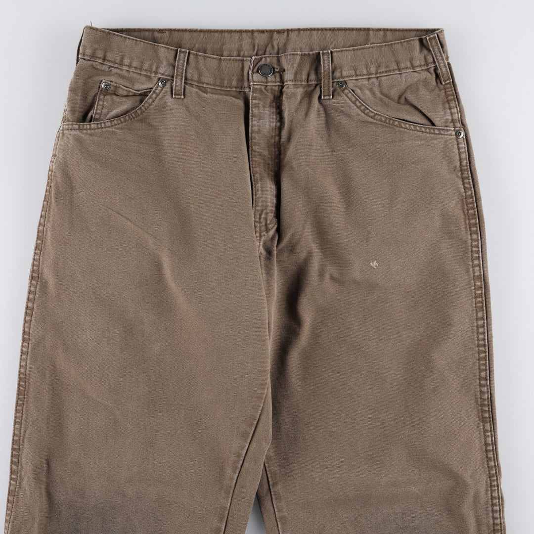 Dickies Relaxed Fit Duck Work Pants Men's W34 cotton brown type Vintage Second Hand