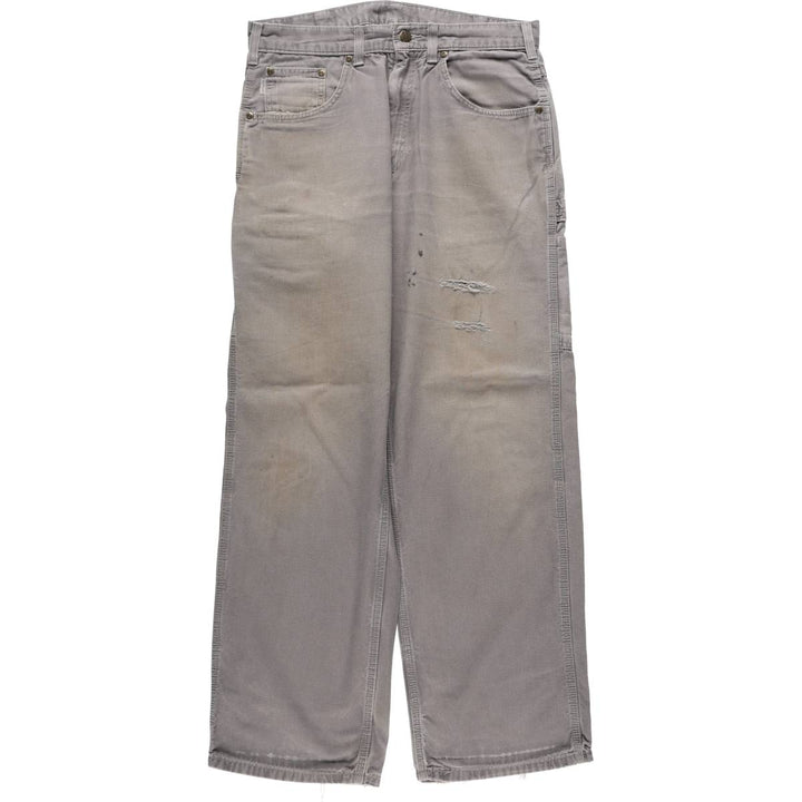Carhartt Loose Original Fit Duck Painter Pants, Men's, W33 equivalent cotton gray type Vintage Second Hand