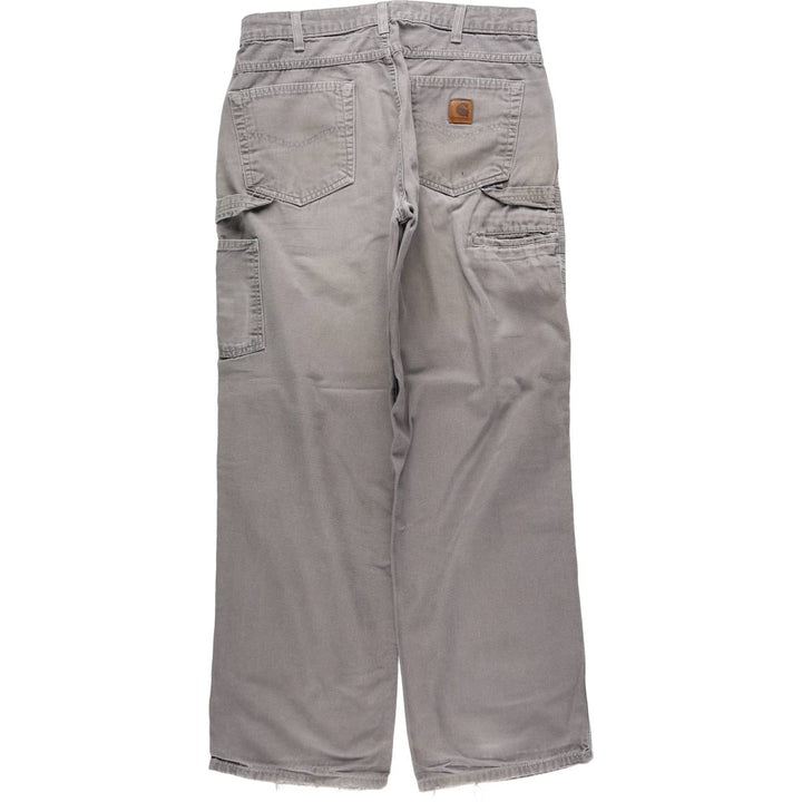 Carhartt Loose Original Fit Duck Painter Pants, Men's, W33 equivalent cotton gray type Vintage Second Hand