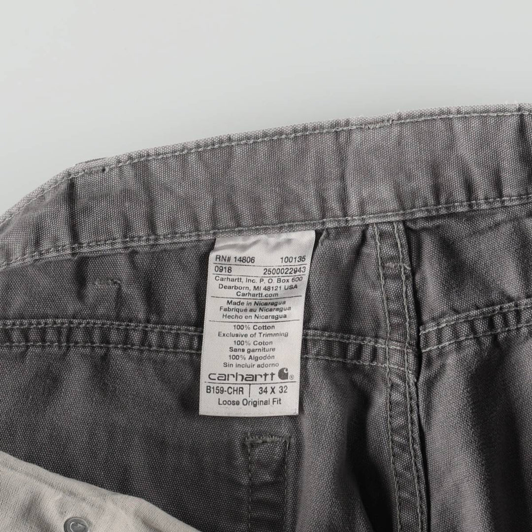 Carhartt Loose Original Fit Duck Painter Pants, Men's, W33 equivalent cotton gray type Vintage Second Hand