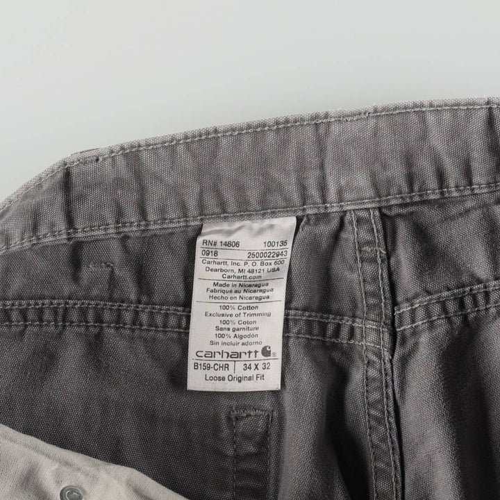 Carhartt Loose Original Fit Duck Painter Pants, Men's, W33 equivalent cotton gray type Vintage Second Hand