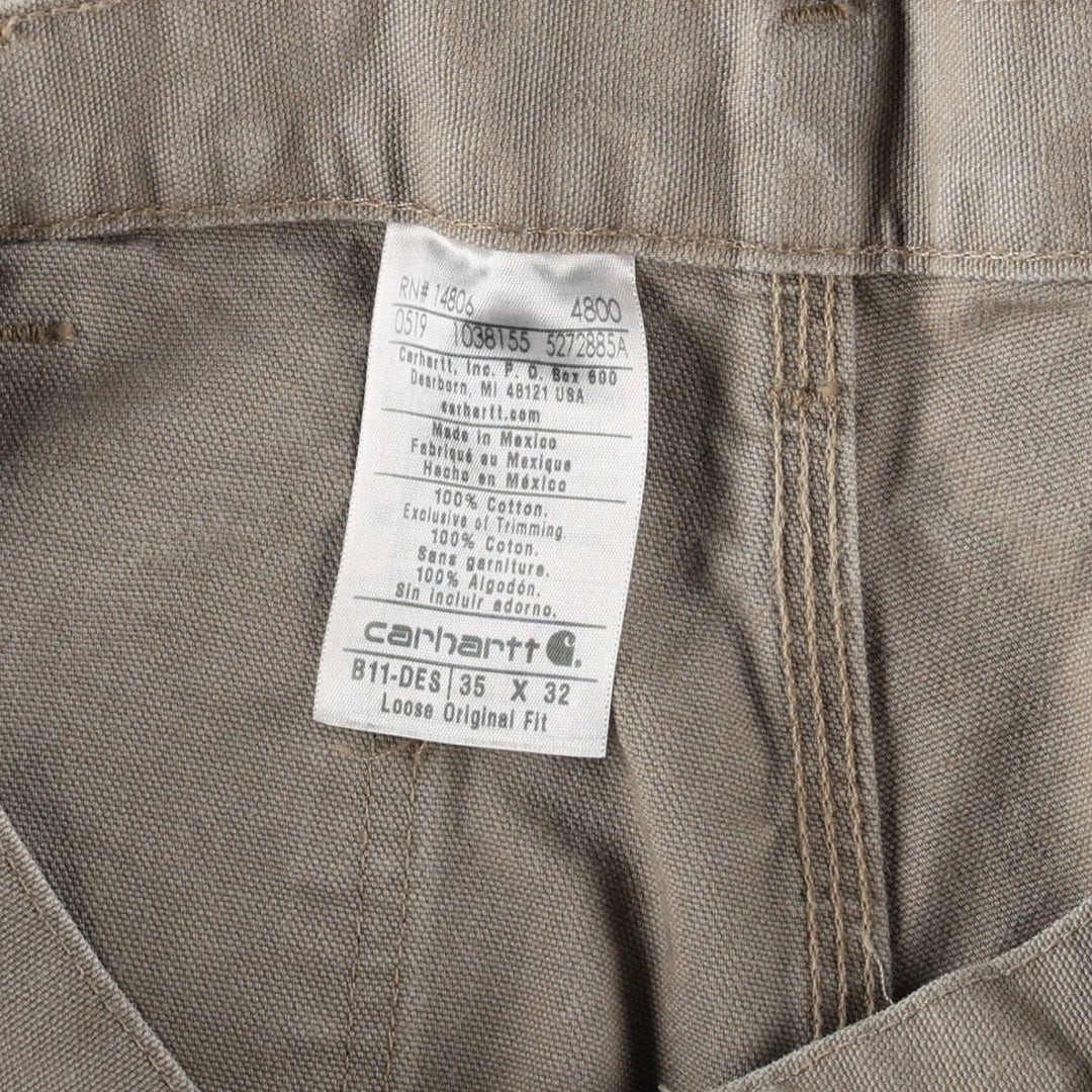 Carhartt Loose Original Fit Duck Painter Pants, Men's, W34 equivalent cotton Beige type Vintage Second Hand