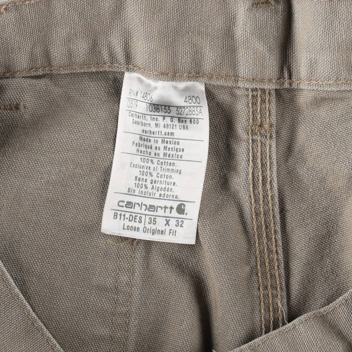 Carhartt Loose Original Fit Duck Painter Pants, Men's, W34 equivalent cotton Beige type Vintage Second Hand