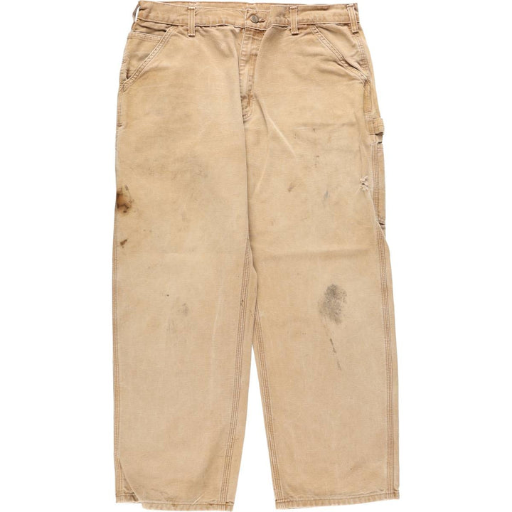 00'S Carhartt Dungaree Fit Duck Painter Pants Men's W36 cotton Beige type Vintage Second Hand