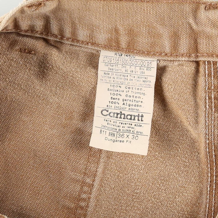 00'S Carhartt Dungaree Fit Duck Painter Pants Men's W36 cotton Beige type Vintage Second Hand