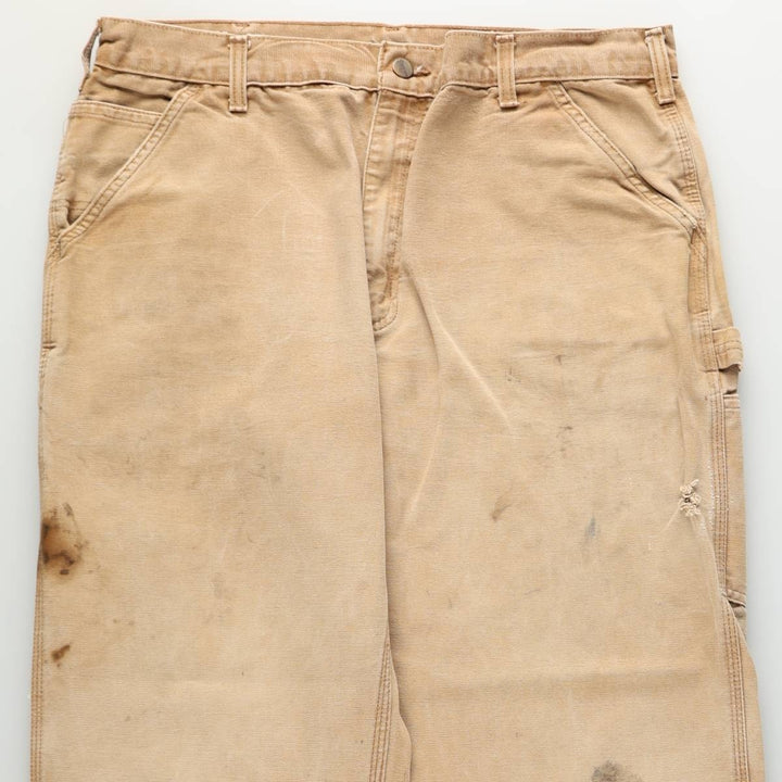 00'S Carhartt Dungaree Fit Duck Painter Pants Men's W36 cotton Beige type Vintage Second Hand