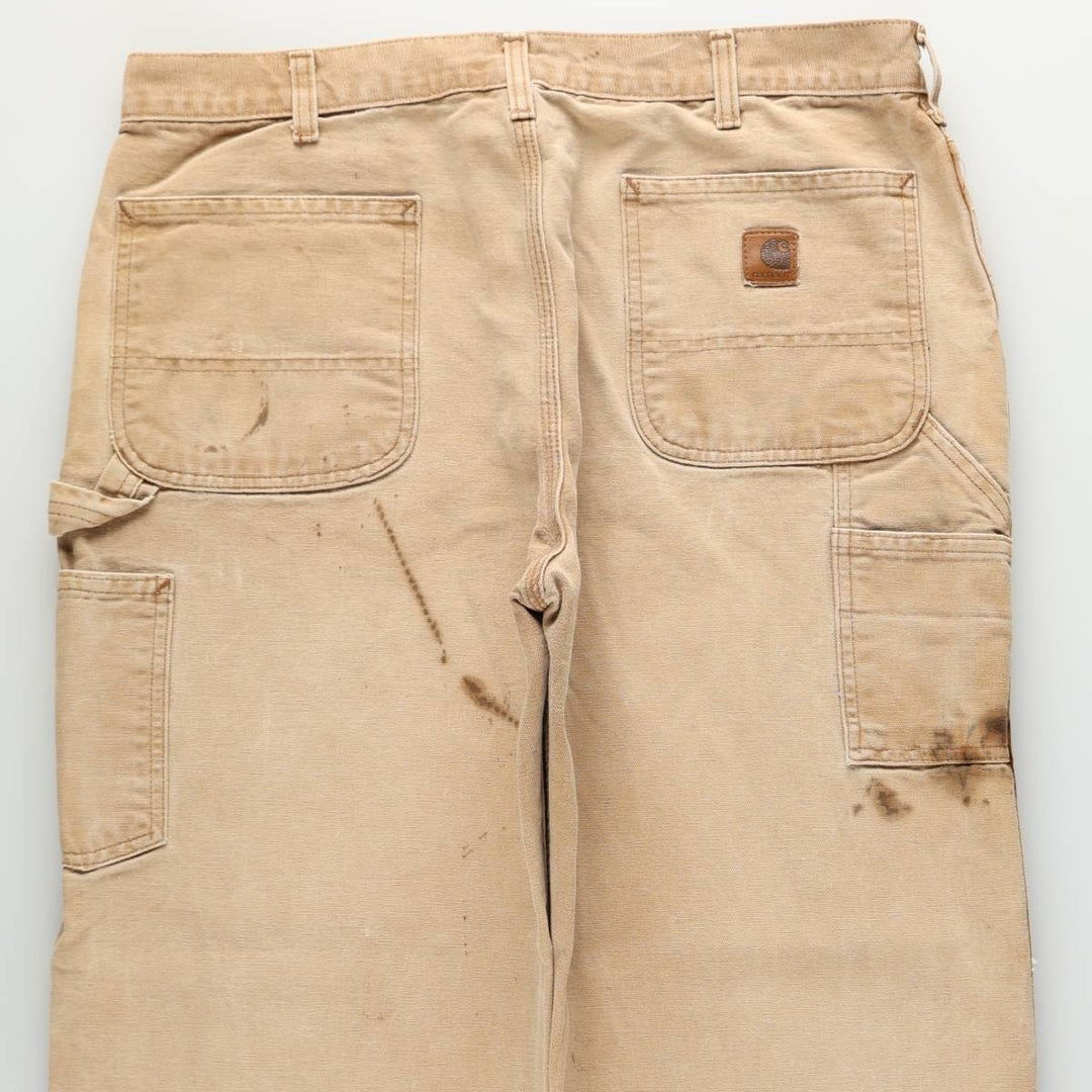 00'S Carhartt Dungaree Fit Duck Painter Pants Men's W36 cotton Beige type Vintage Second Hand