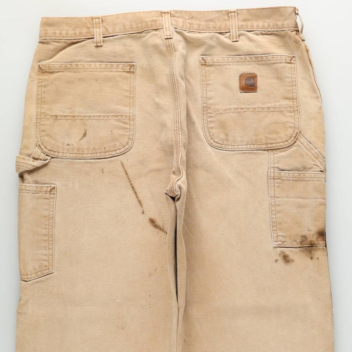 00'S Carhartt Dungaree Fit Duck Painter Pants Men's W36 cotton Beige type Vintage Second Hand